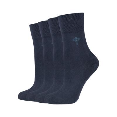 Socken JOOP "For your daily", Damen, Gr. 35-38, blau (navy), Baumwollmischung, unifarben, elastisch, Socken Socken, mit Cornflower-Logo, Rippenbündchen