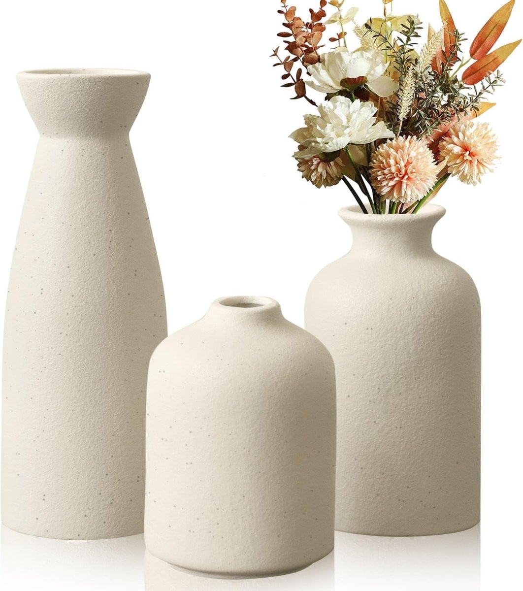 Stijlvolle beige vaas voor moderne interieurdecoratie