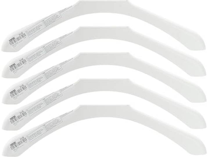 Ikea BUMERANG Lot de 5 embauchoirs en plastique blanc pour cintres\, 44 x 4 cm