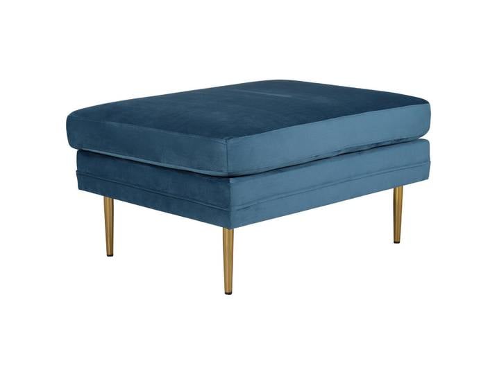 Livetastic Hocker, Gold, Hellblau, Metall, Füllung: Schaumstoff, rechteckig, 90x49x70 cm, Wohnzimmer, Hocker, Sitzhocker