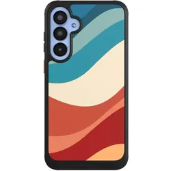 Nivocase Hülle für Samsung Galaxy A55 5G Handyhülle NIVOcore Case Schwarz Farbe Farbverlauf Welle (Samsung Galaxy A55), Smartphone Hülle, Schwarz