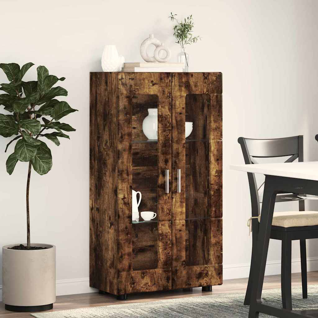 17 Stories Sideboard Accent Chest Smoked Oak 100cm H X 55.5cm W X 29cm D