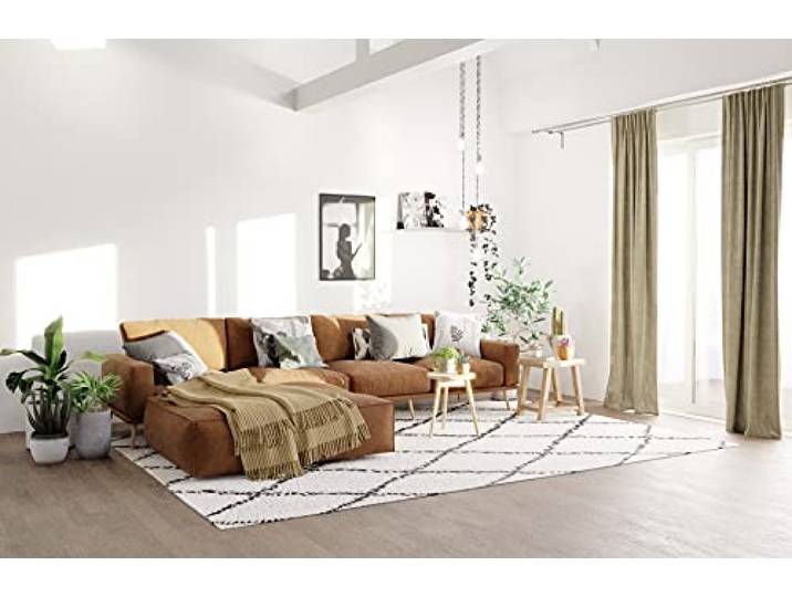 Samtvorhang Ecru Vorhang Wohnzimmer Schlafzimmer modern 140x245cm weicher Stoff