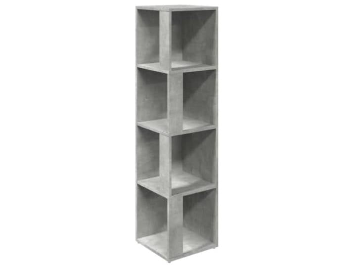 Heofavd Eckregal Betongrau 33x33x132 cm Standregal mit 4 Fächern