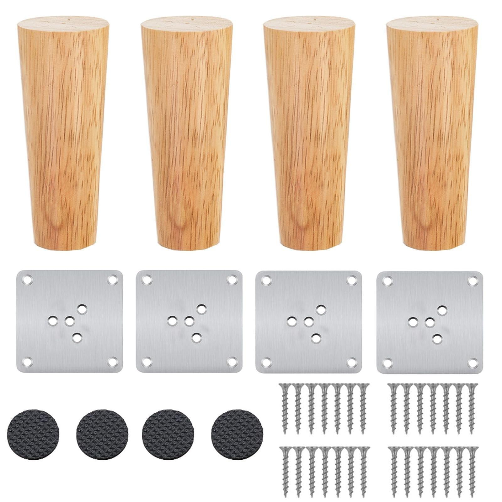 Set van 4 houten tafelpoten voor meubels
