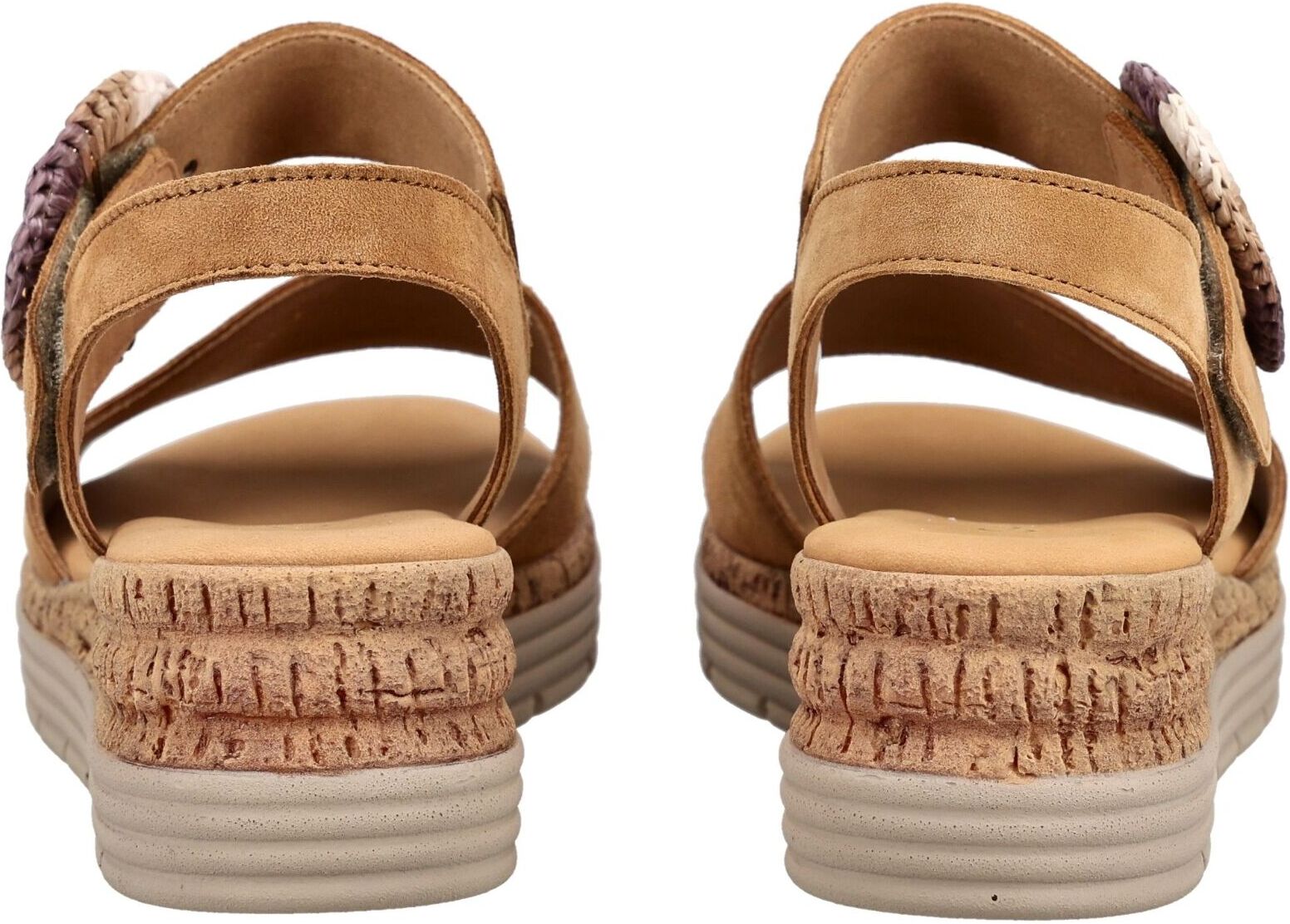 Keilsandalette GABOR COMFORT "Gabor Comfort Sandalen Leder", Damen, Gr. 40,5, Textil, braun, Leder, Schuhe