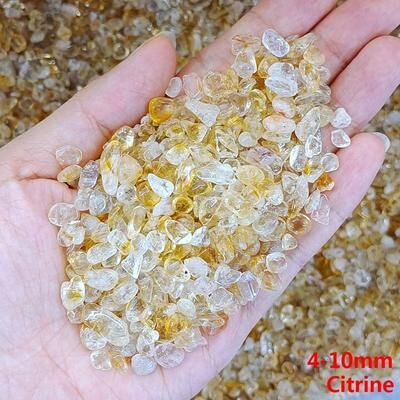 Inspired Finds Natural Quartz Crystal Chip Stones For Healing, Aquarium Decor & Energy Balancing citrine 0.71 Oz