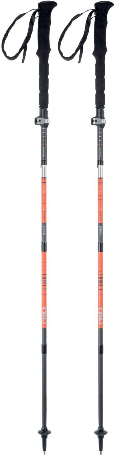 TSL  - Hiking Carbon 5 Cross Twist Grey Orange - Bâtons de randonnée
