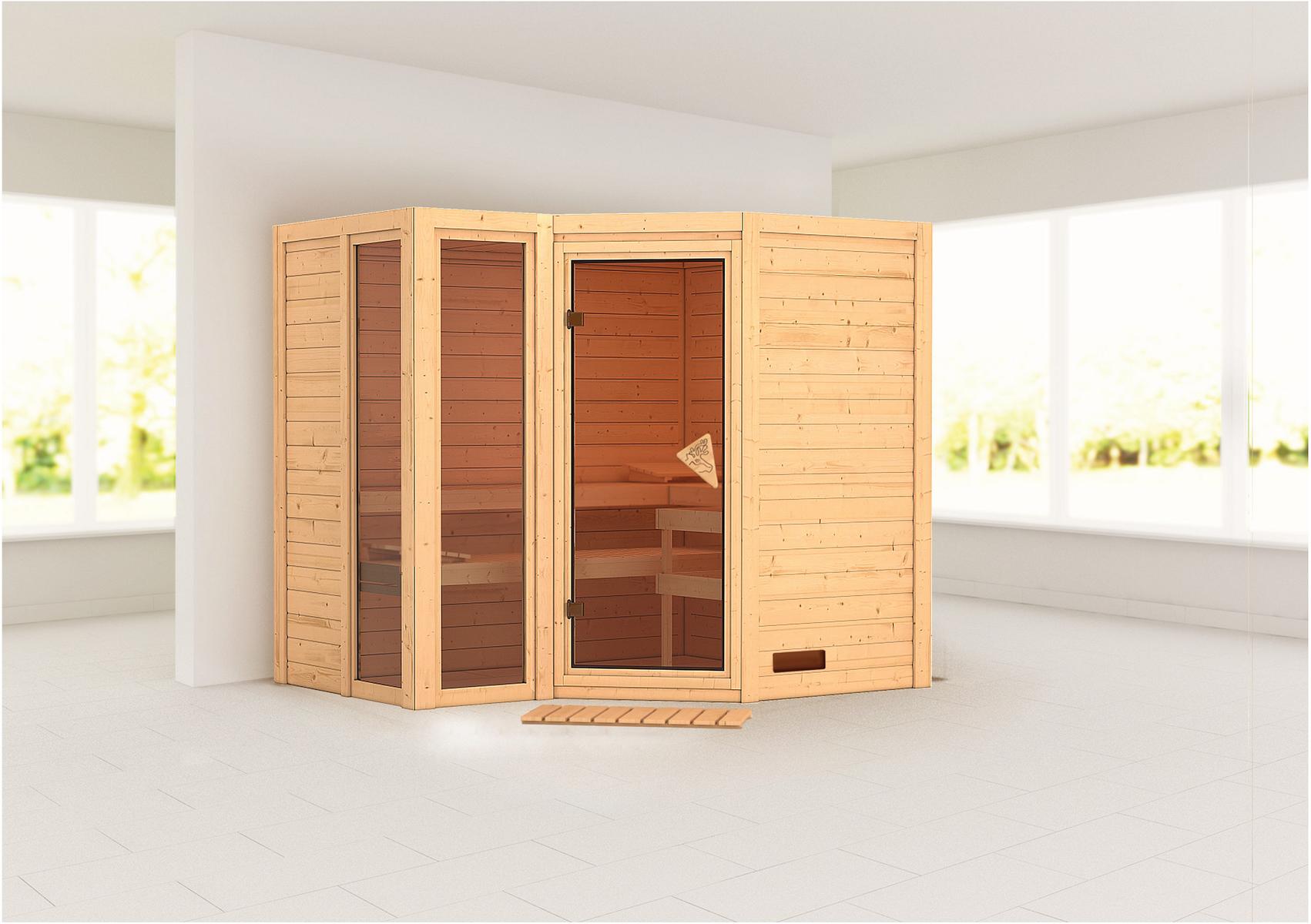 KARIBUHOLZT Sauna Amara Eck o. Zub. bronz.GGT 09221712