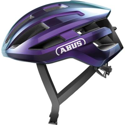 Fahrradhelm ABUS "POWERDOME" Gr. M, lila, Helme, M Kopfumfang: 54cm - 58cm, Farbverlauf, glänzend
