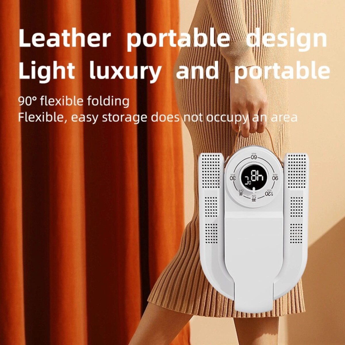 INF Sèche-chaussures domestique avec minuterie, désodorisation, température constante intelligente et conception rétractable
