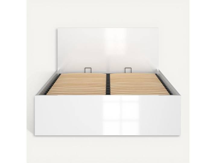 Lit coffre 140x190 cm BEST 4 blanc brillant
