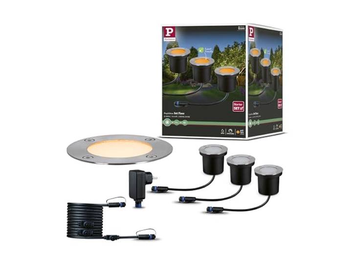 Paulmann Plug & Shine LED Bodeneinbauleuchte Set Anthrazit