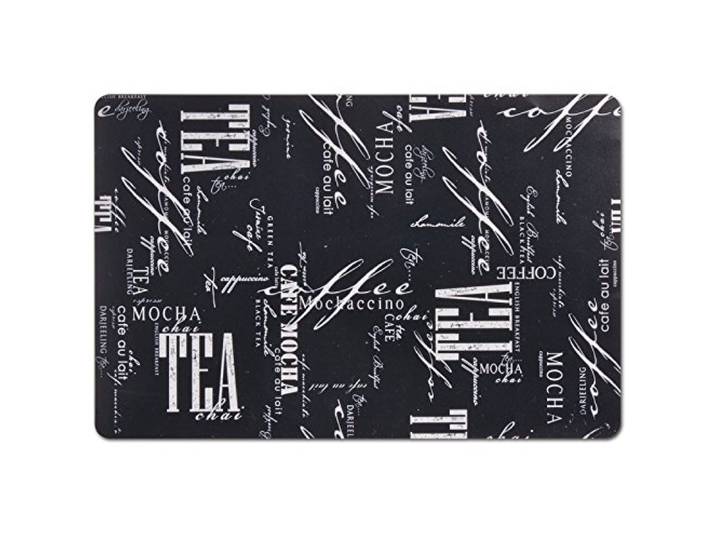 Zeller 26905 Platzset Coffee und Tea, 43,5 x 28,5 cm, schwarz