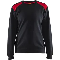 Damen Sweatshirt "3408" - S - schwarz/rot