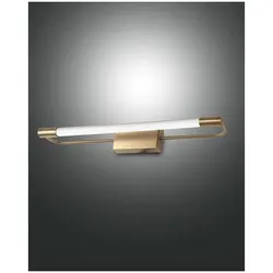Fabas Luce Rapallo Wandleuchte LED 1x10W Metall- und Methacrylat Messing satiniert