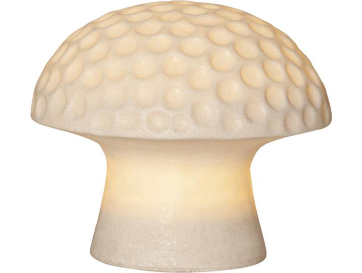 LED Solarleuchte Solar Dekoration Sandy , weiß, H:15,7cm Ø:19cm, PARFORCE TRADITIONAL HUNTING, Leuchten, LED Solarleuchte, Dämmerungssensor, Pilzform, Solarpanel separat