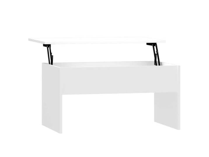 HKLGBVCR Couchtisch, klappbar, weiß, aus Holz, 80 x 50,5 x 41,5 cm
