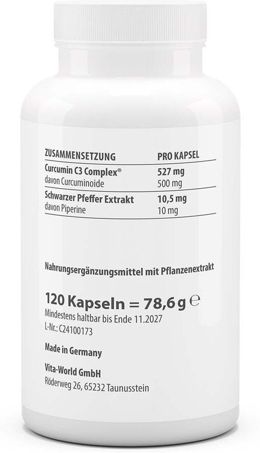 vitaworld Curcumin 500 Kapseln 120 St
