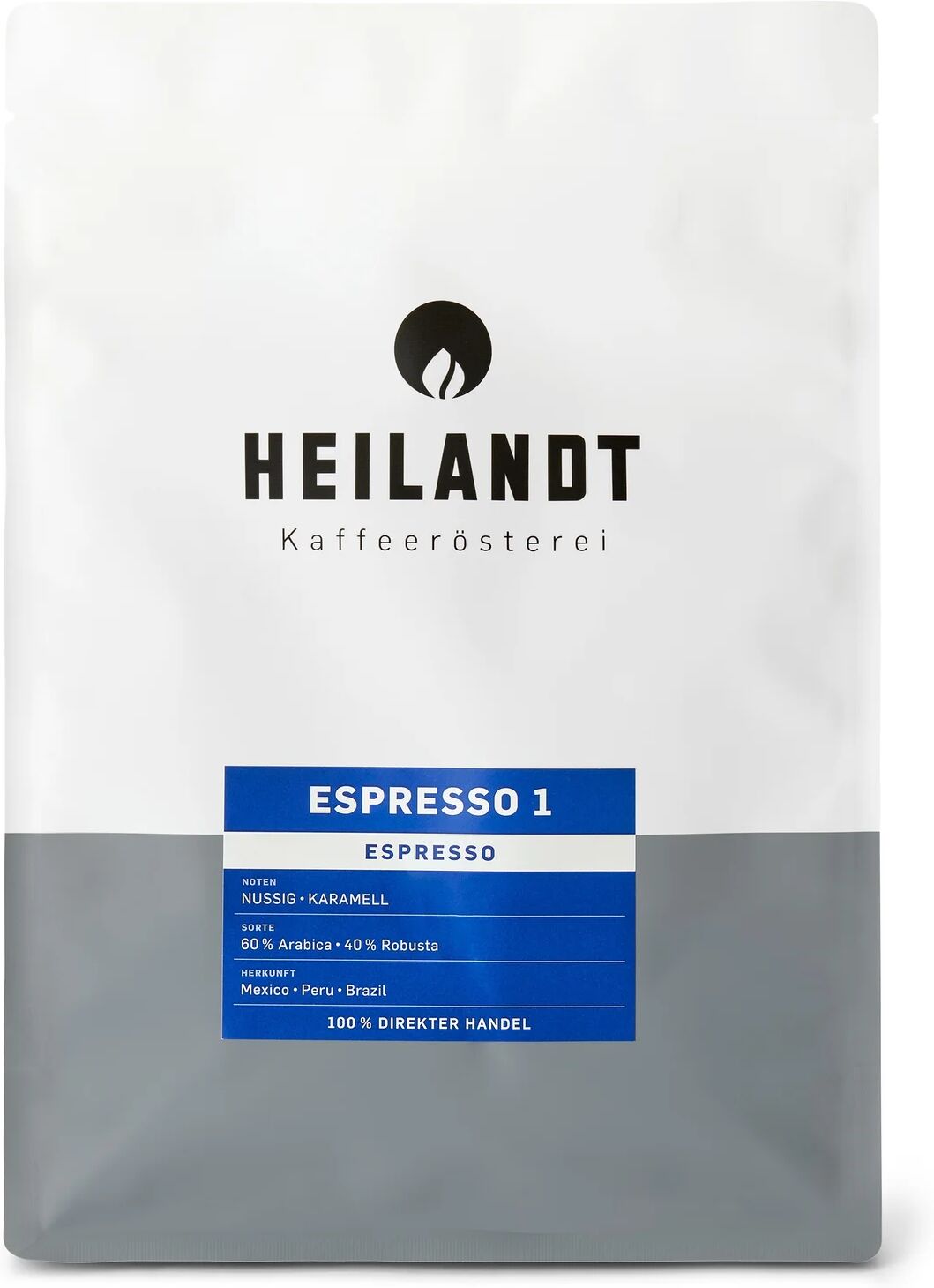 Heilandt - Espresso 1 - 1 kg Ganze Bohne - Intensität: 4/6
