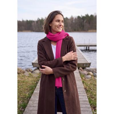 Schal CECIL, Damen, Gr. onesize, pink (pink flash), Stoff, 55% Viskose, 27% Polyester, 18% Polyamid, unifarben, Modetücher Schal, aus softem Materialmix