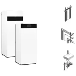 Paket Vitodens 222-F B2TH 2,5-25kW 7'' mit Aufbau-Kit mit Mischer Aufputz VIESSMANN