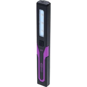 KS-Tools UV-Taschenlampe 150.4641, mit LED, 16 cm, 1000 mW, UV-A (365 nm), mit Akku