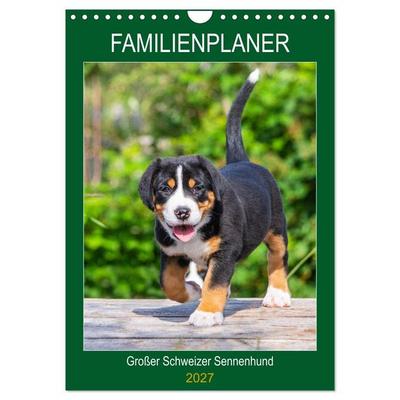 Familienplaner Großer Schweizer Sennenhund (Wandkalender 2027 DIN A4 hoch), CALVENDO Monatskalender
