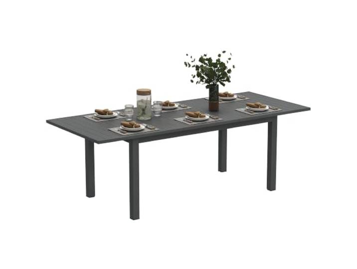 Outsunny Gartentisch Ausziehbar Aluminium Balkontisch 160/220x90 cm Grau