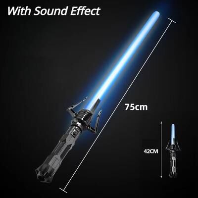 Inspired Finds GalacticBlade Telescopic RGB Light Saber Toy For Kids only Blue With Sound