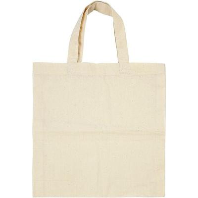 Creativ Company Tragetasche, Größe 27,5x30 cm, 135 g, Hellnatur, 5 Stk