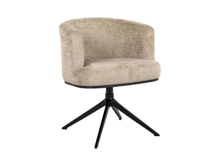 Drehbarer Design Sessel „Cheyenne“ mit Armlehnen Chenille Desert Fusion Richmond Interiors