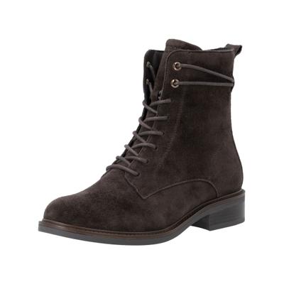 Schnürstiefelette REMONTE "Remonte Stiefelette Veloursleder", Damen, Gr. 42, dunkelbraun, Veloursleder, Schuhe Schnürstiefelette