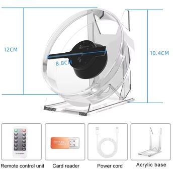 Inspired Finds 4.72in Mini 3D Hologram Fan USB Advertising Display Light 4.72in Mini 3D Hologram Fan USB Advertising Display Light