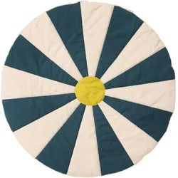 Kids Concept, Spielteppich + Spielmatte, - Play Mat Circus - Teal - 112x112x2 cm