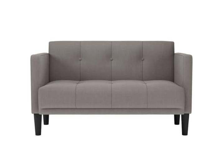 KTHLBRH Sofa Stoff Taupe 111 cm Schaumstoff und Federn, Sperrholzrahmen, 110 kg pro Sitz, Wohnzimmer