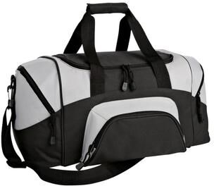 Port Authority BG990S Small Colorblock Sport Duffel in Black/Gray size OSFA   Polyester Blend