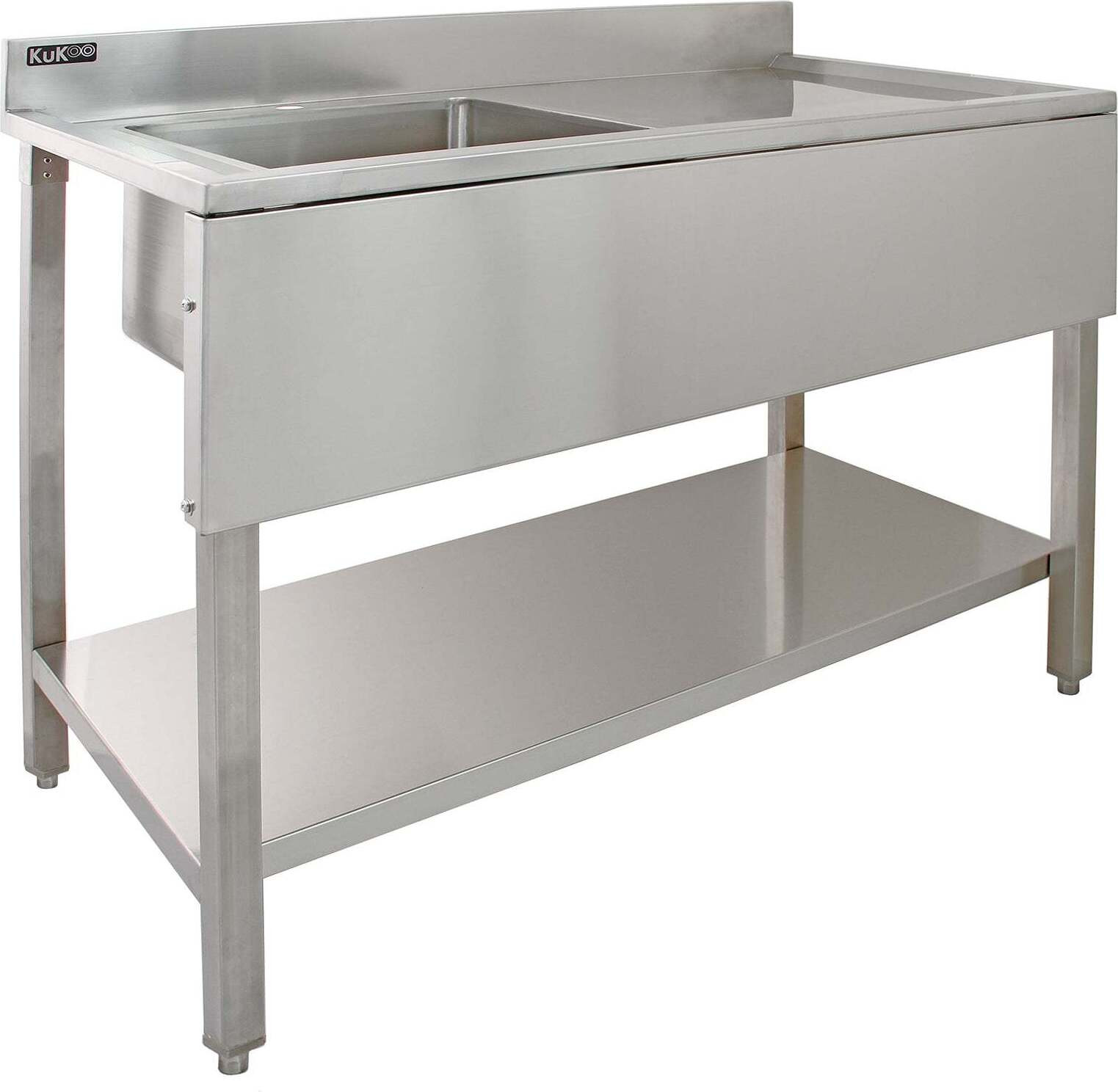 Monster Shop Professionele RVS spoelbak met 1 bak, links geplaatst