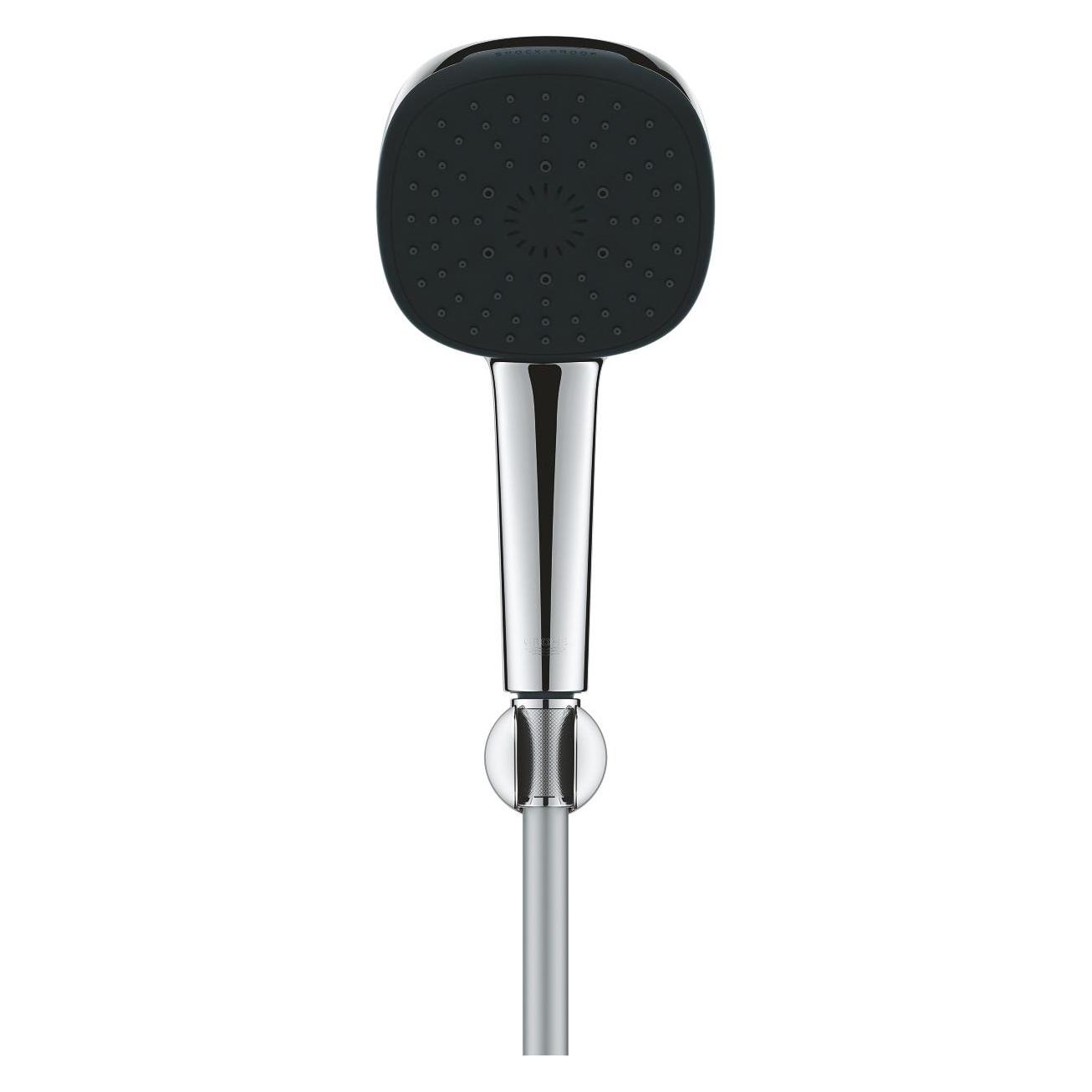 Grohe Vitalio Comfort 110 QuickFix Wandhalterset, kleben oder bohren, wassersparend, 3 Strahlarten, chrom (3 Strahlarten, 8.40 l/min) (26176001)