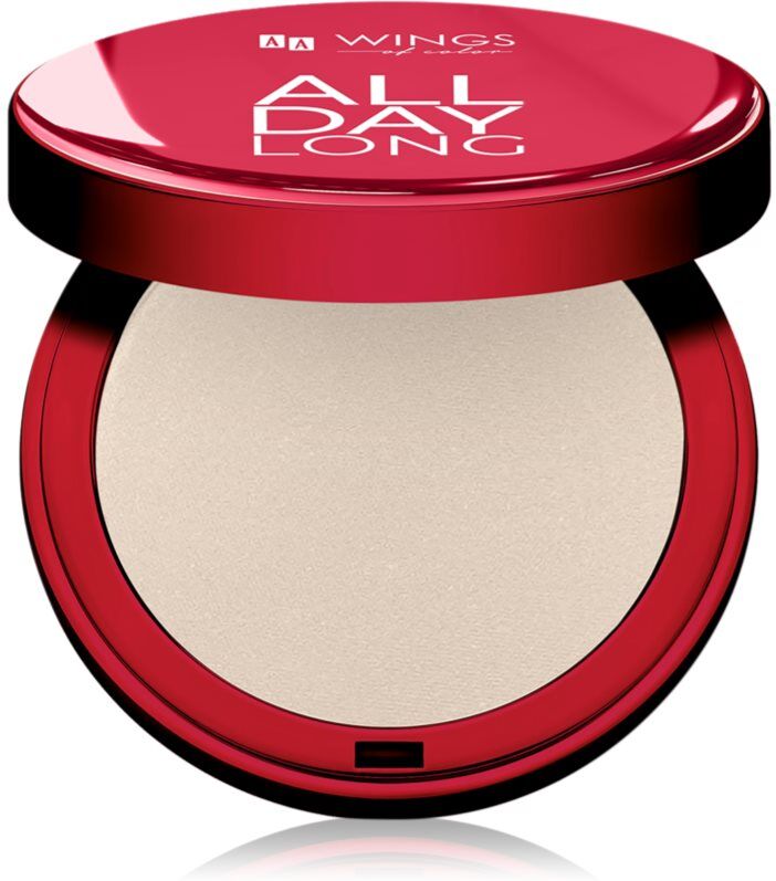 AA Wings of Color All Day Long Pressed Setting Powder compact powder with matt effect shade 01 Light-Natural 9 g