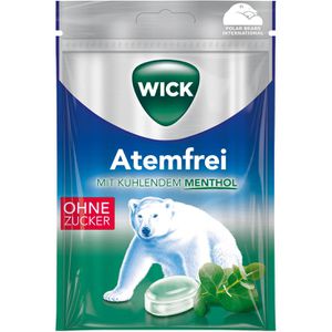 Wick Kräuterbonbons Atemfrei Eukalyptus, Hustenbonbon, zuckerfrei, im Beutel, 72g