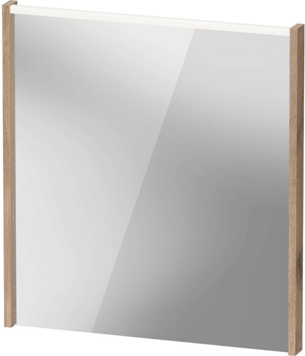 Duravit D-Code Spiegel DC7076055550000 650x700x48, Eiche Marmoriert, mit LED Beleuchtung