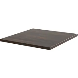 Oviala Business Quadratisches Laminattischblatt 60 x 60 cm dunkles Holz Rivoli – Oviala