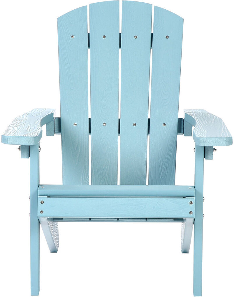 Beliani Adirondack Plastic Adirondack Chair Light Blue 64cm H X 40cm W X 50cm D