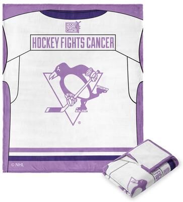 Northwest NHL Hockey Fights Cancer Jersey Penguins Silk Touch Throw