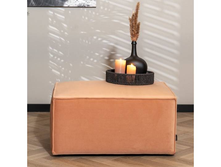Bronx71 Samt Hocker Memphis rechteckig rosa