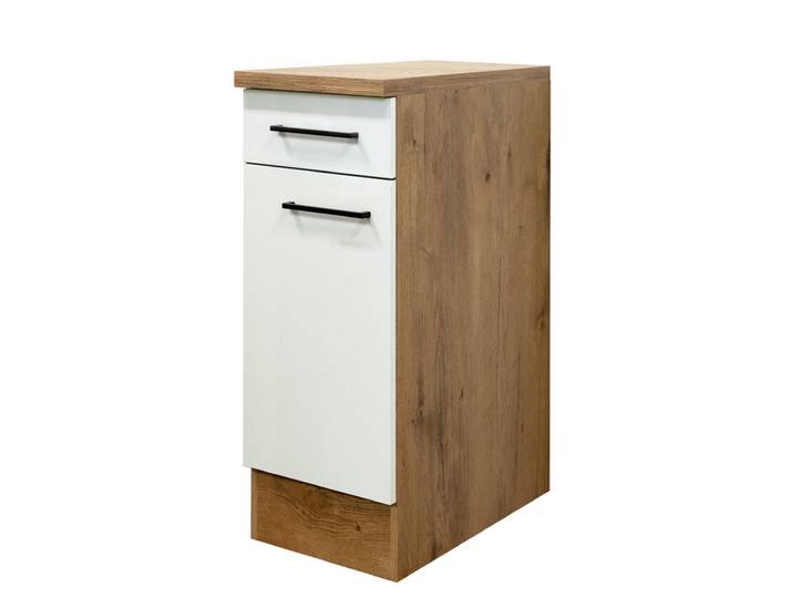 Küchen Unterschrank AVILA III Eiche /weiß matt