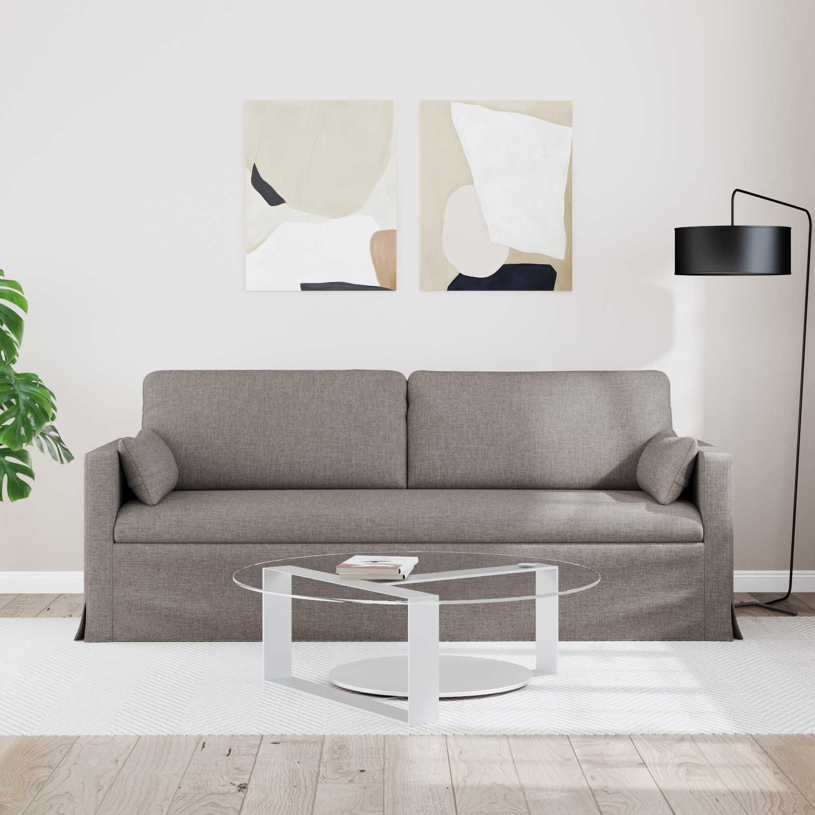 vidaXL Canapé Taupe 198 x 78 x 80 cm tissu