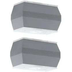 Außenwandleuchte Up Down Wandlampe Alu Fassadenleuchte LED Außenlampe silber, 4x 2,5W 4x 180lm warmweiß, 2er Set