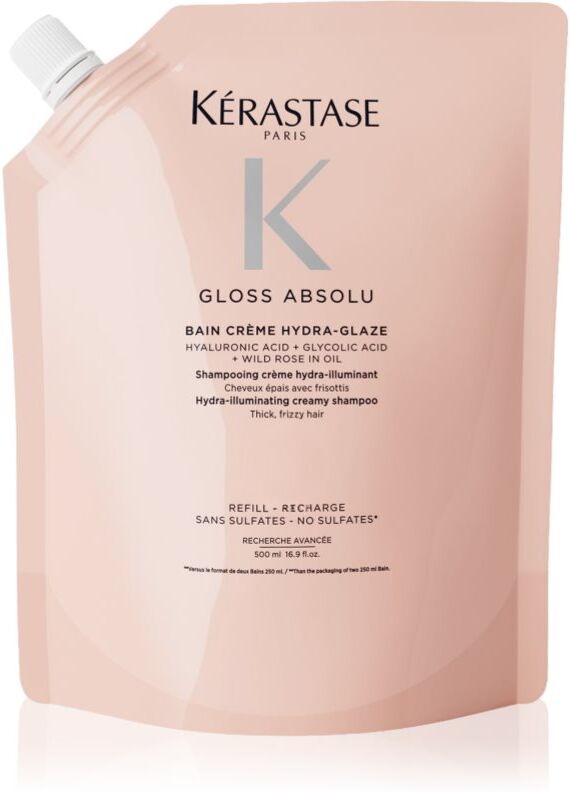 Kérastase Gloss Absolu Créme Bain Hydra-Glaze shampoing bain pour des cheveux brillants et doux Refill 500 ml